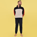 Pigiama caldo uomo coral mezza zip collo alto blu Kappa 22141