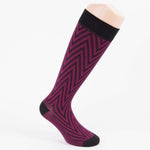 Calze lunghe gambaletto donna Pezzini be natural fantasia nero fucsia