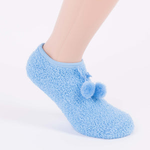 Babbucce scarpette donna antiscivolo Pierre Cardin in ciniglia celeste