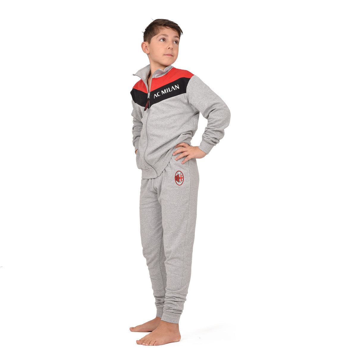 Pigiama stile tuta felpato ufficiale AC Milan Bambino F20 1025