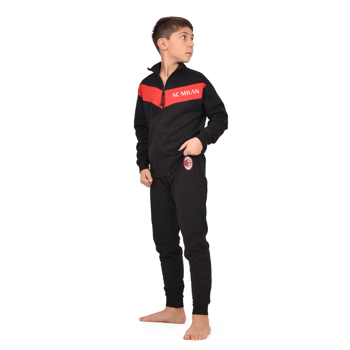 Pigiama stile tuta felpato ufficiale AC Milan Bambino F20 1025