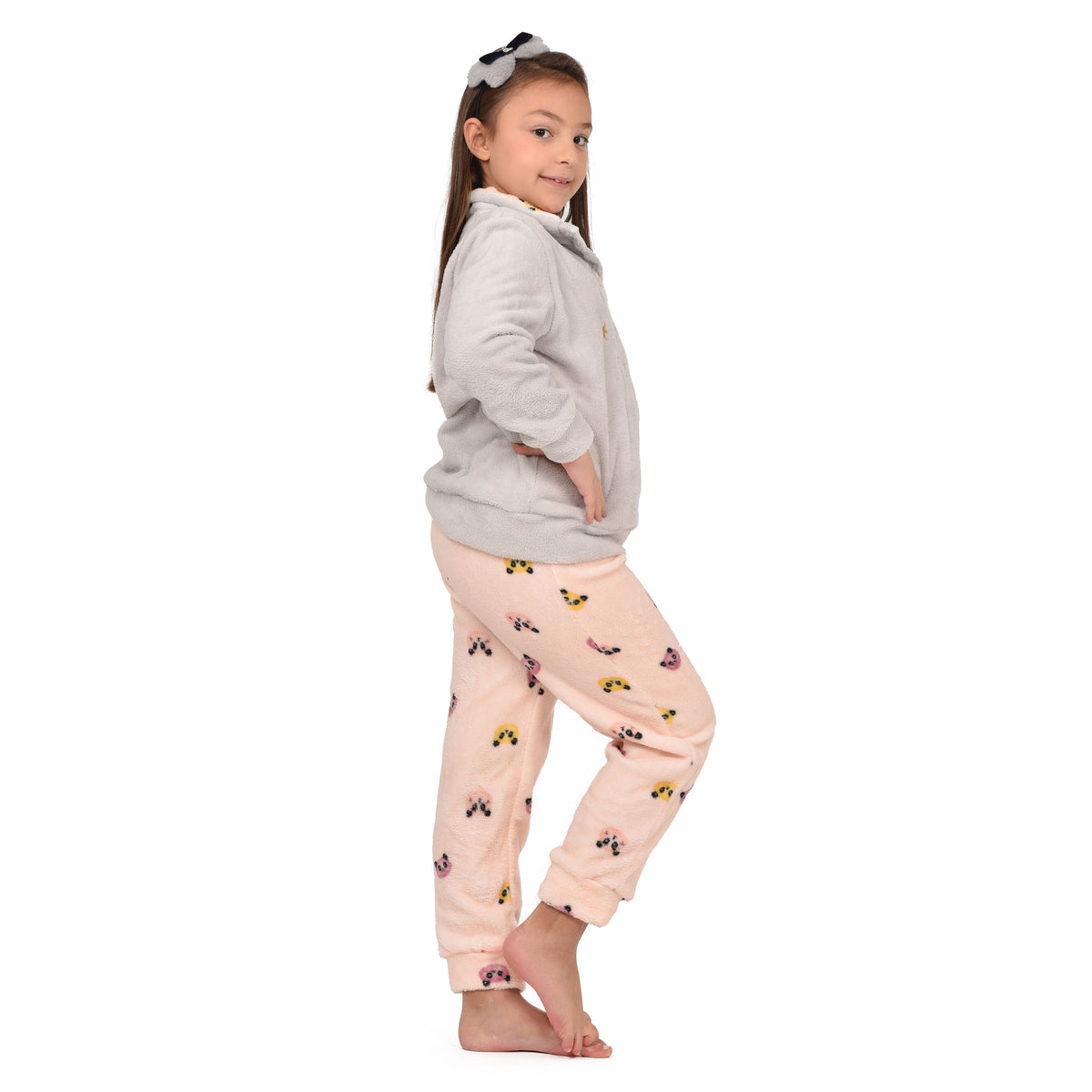 Pigiama in coral bimba soffice e caldo a collo alto Irge IK363