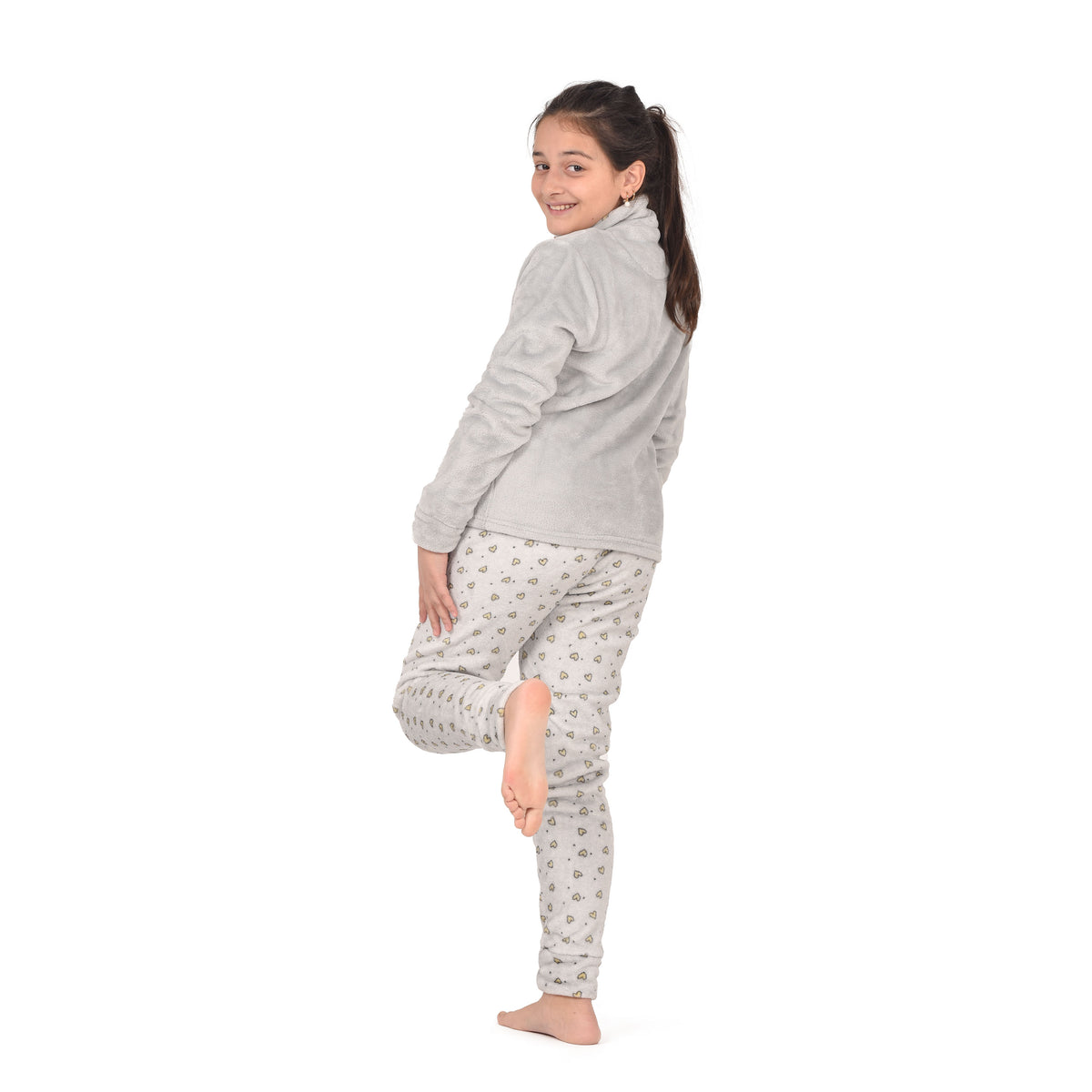 Pigiama bimba ragazza in caldo coral a collo alto Irge SD145