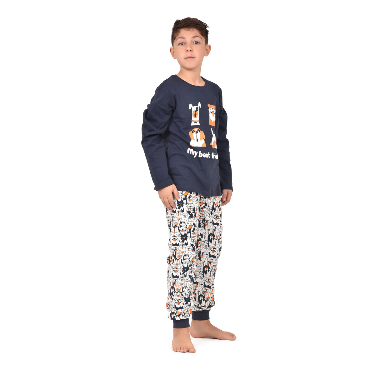 Pigiama bambino cagnolini blu Admas caldo cotone 60887
