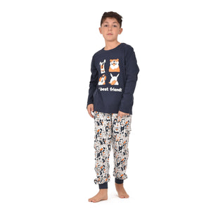 Pigiama bambino cagnolini blu Admas caldo cotone 60887