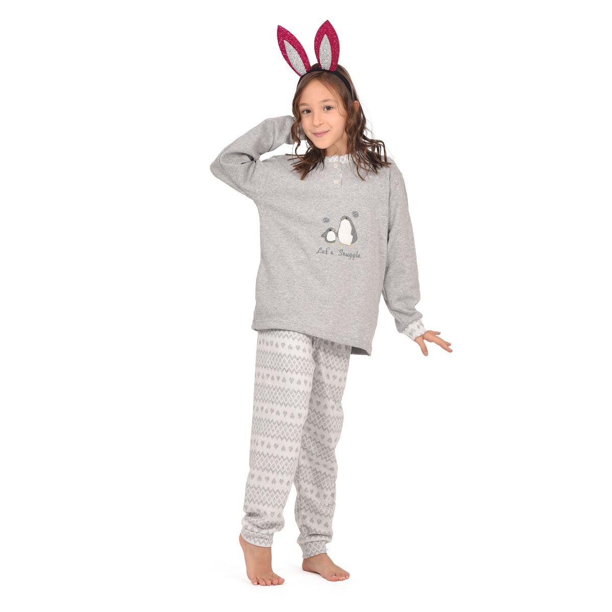 Pigiama bimba punto milano pinguino Irge PMK 056