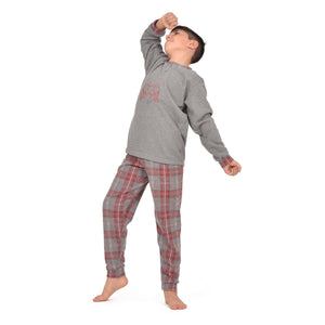 Pigiama bambino punto milano a quadri Irge PMK 069
