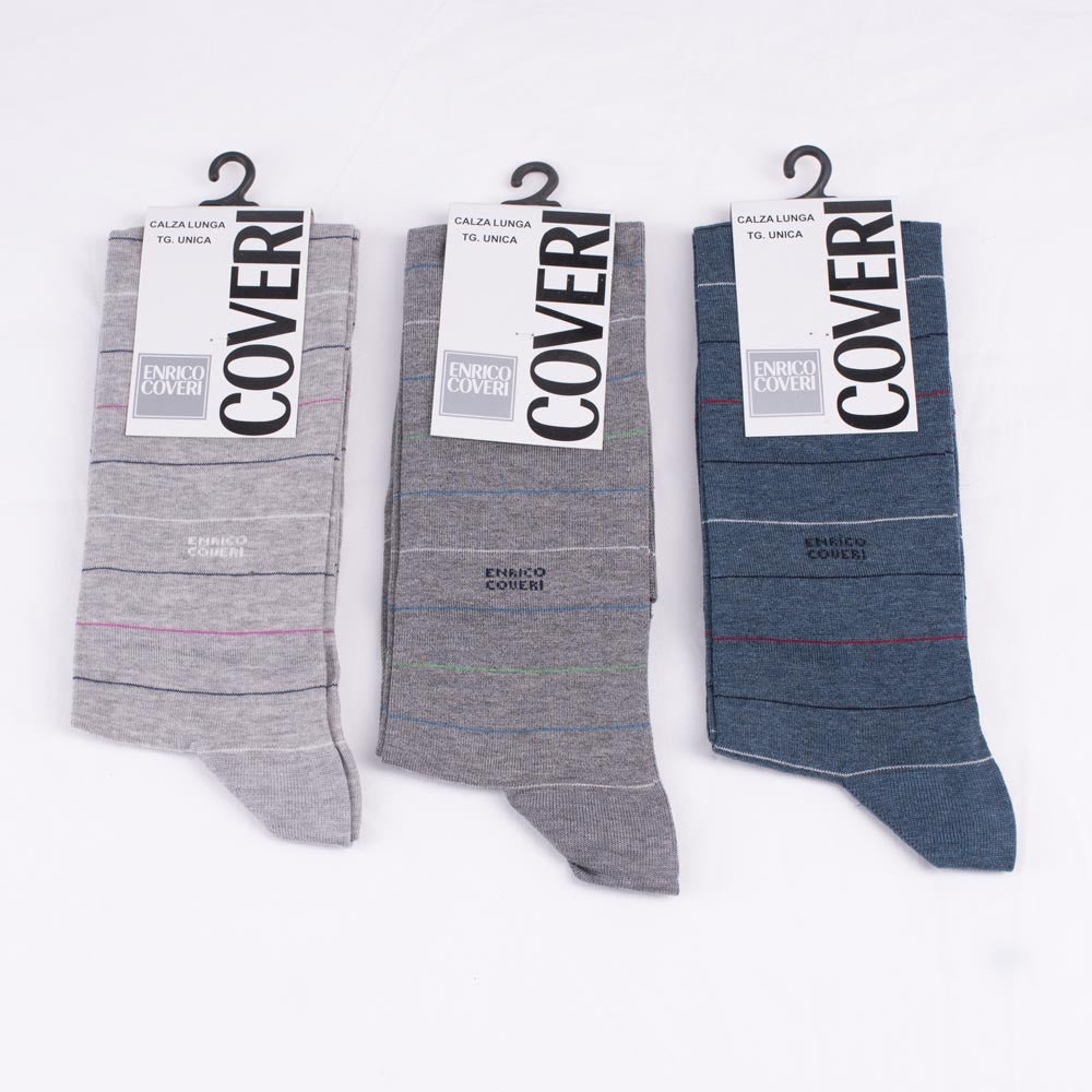 Calze moda uomo Enrico Coveri cotone assortito 3 paia