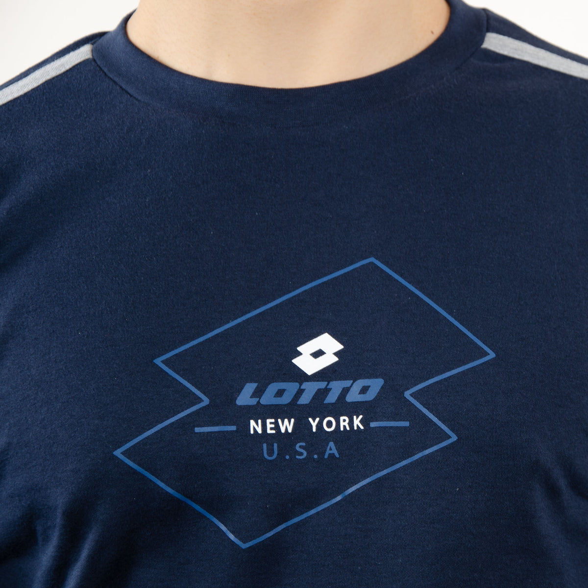 Pigiama uomo Lotto LP4073 caldo cotone blu con polsini