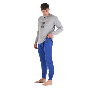 Pigiama uomo serafino Inter in caldo cotone PIGIT10 1065