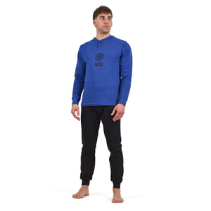 Pigiama uomo serafino Inter in caldo cotone PIGIT10 1065