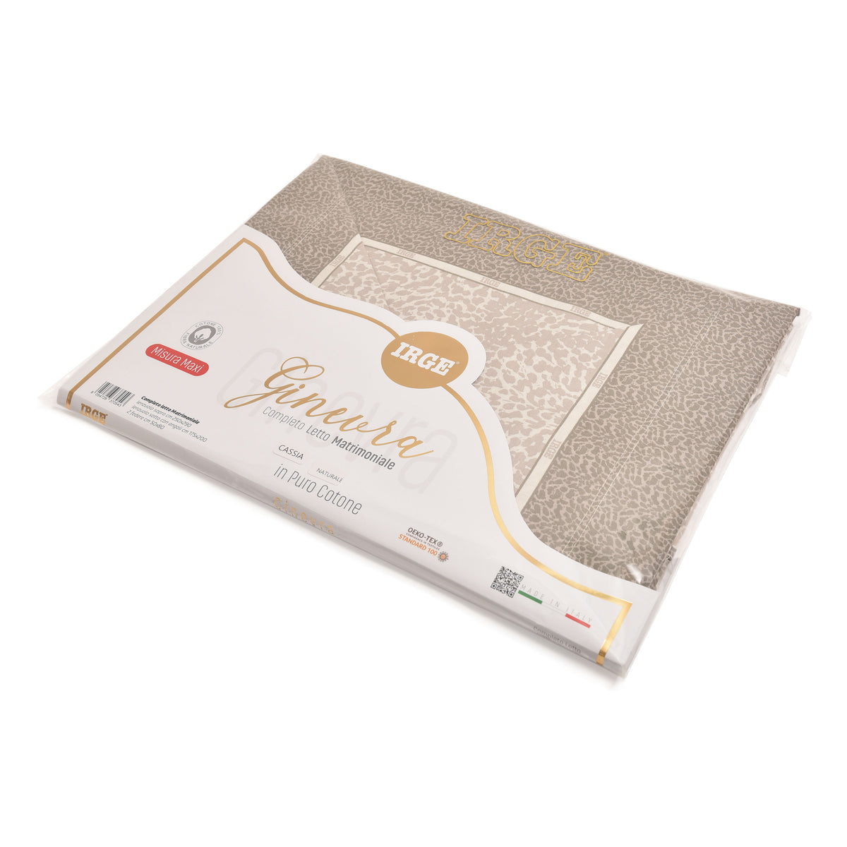 Completo letto Irge Ginevra Cassia 100% cotone leopardato