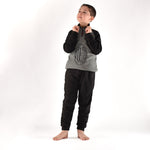Pigiama tuta Milan bambino ragazzo pile B2MI15118 grigio nero