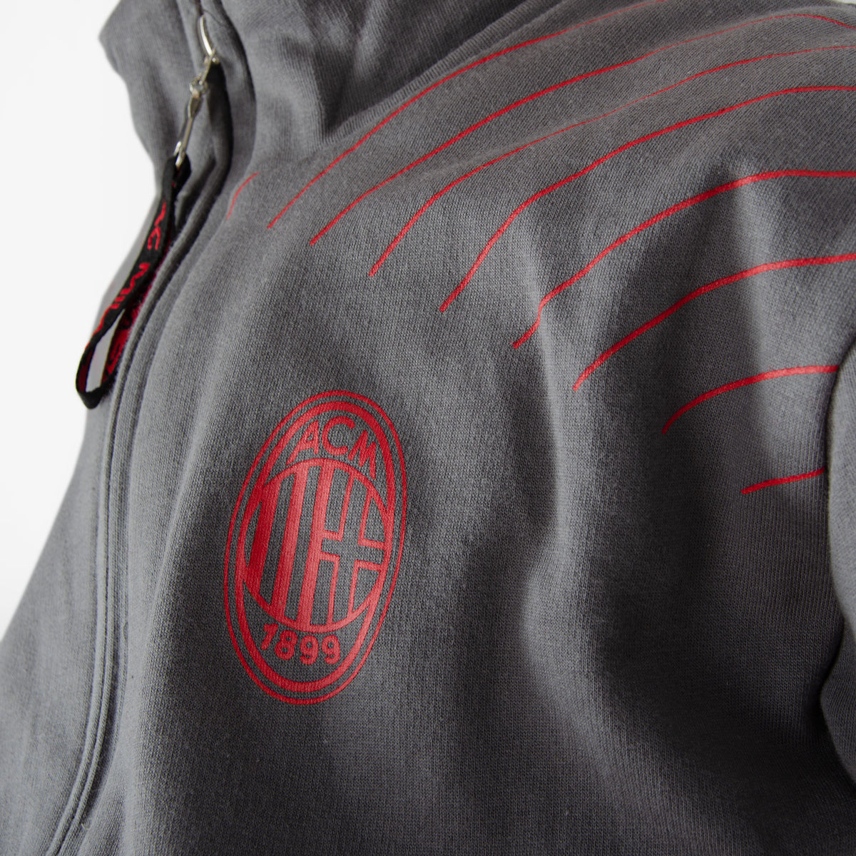Pigiama tuta bambino Milan zip cotone felpato B2MI15117 antracite