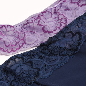 Brasiliana Jadea 6404 in cotone elasticizzato e pizzo 2 pezzi