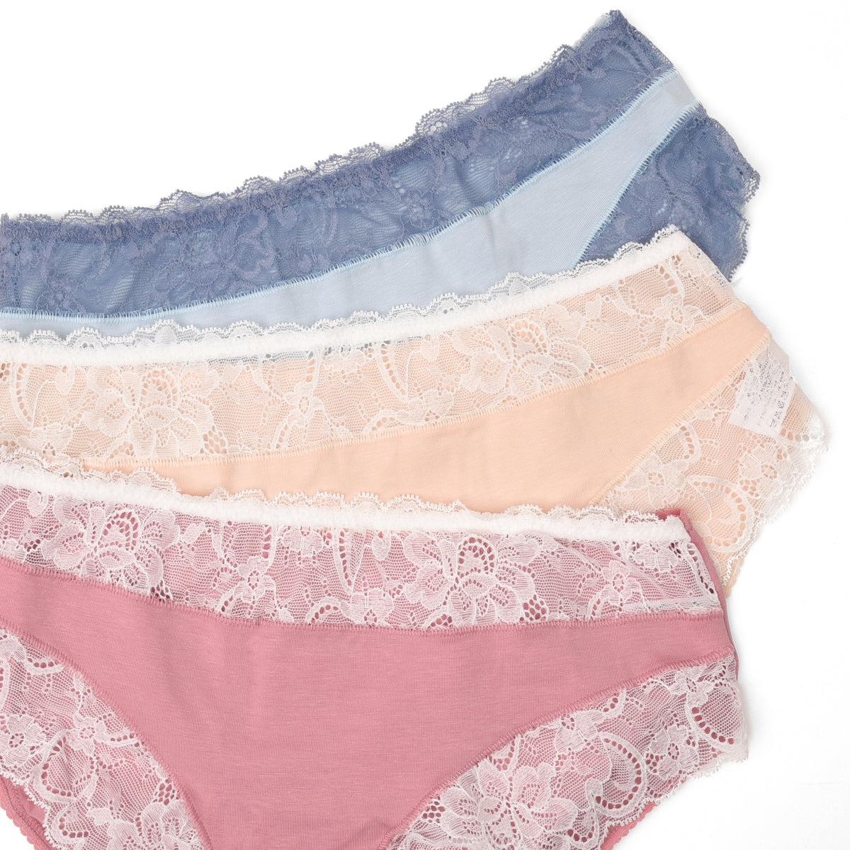 Slip donna Jadea 742 in cotone e pizzo 3 pz