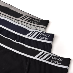 Boxer uomo Enrico Coveri EB1240 in cotone elasticizzato 3 pz