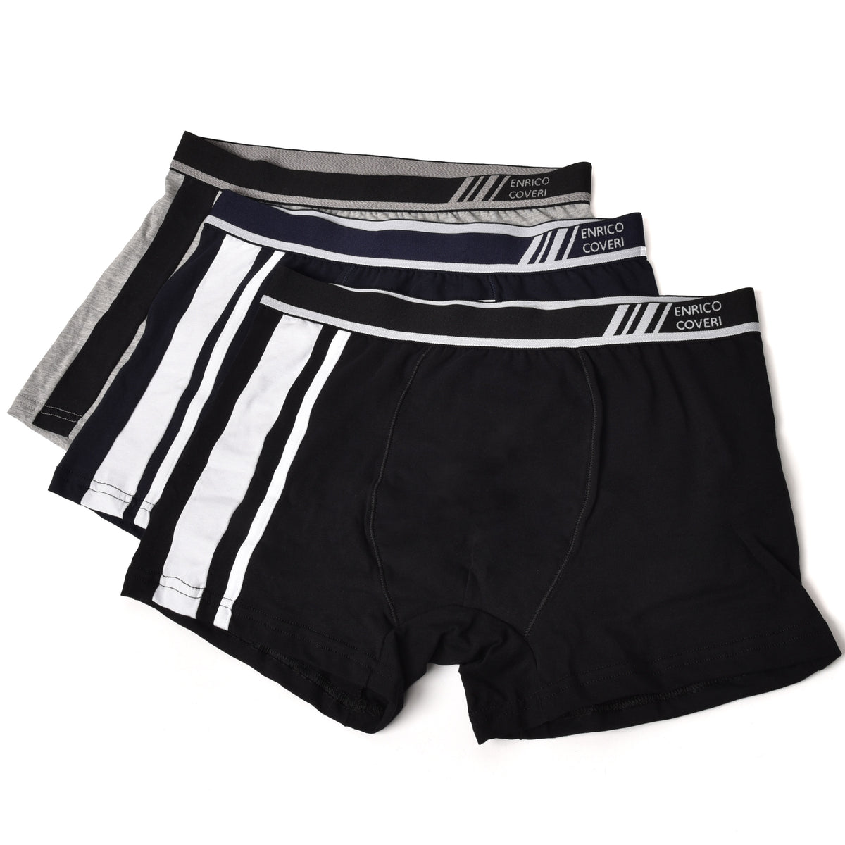 Boxer uomo Enrico Coveri EB1240 in cotone elasticizzato 3 pz