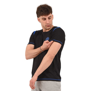 T-shirt maglia uomo girocollo 100% cotone ufficiale INTER-nera