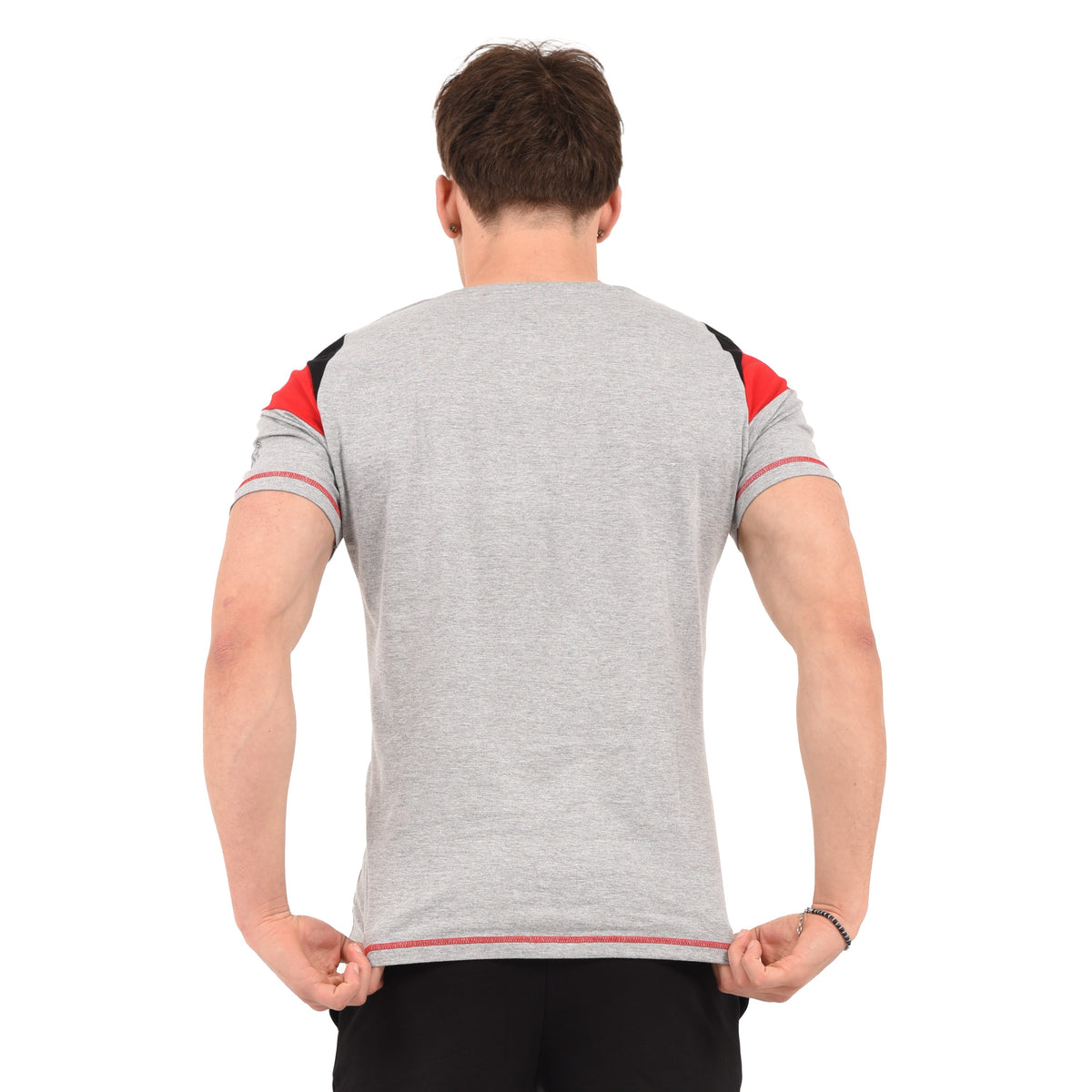 T-shirt maglia uomo girocollo 100% cotone ufficiale MILAN grigio melange