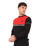 Felpa leggera Ufficiale AC MILAN 100% cotone rosso nera