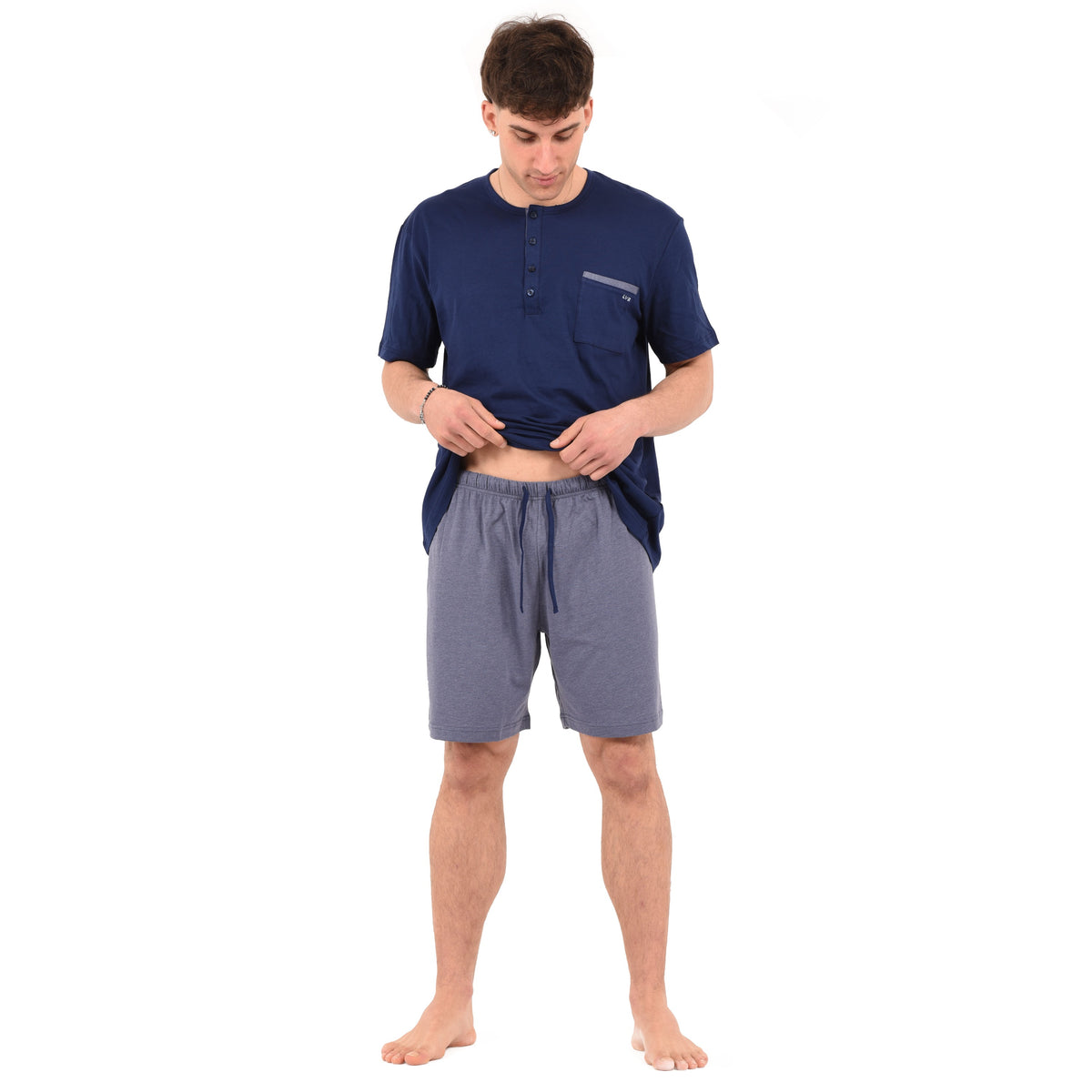 Pigiama uomo corto Lovable in cotone estivo L0D6L