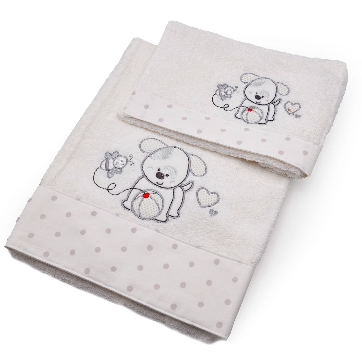 Asciugamani coppia viso + ospite bimbo cotone Vingi Polly