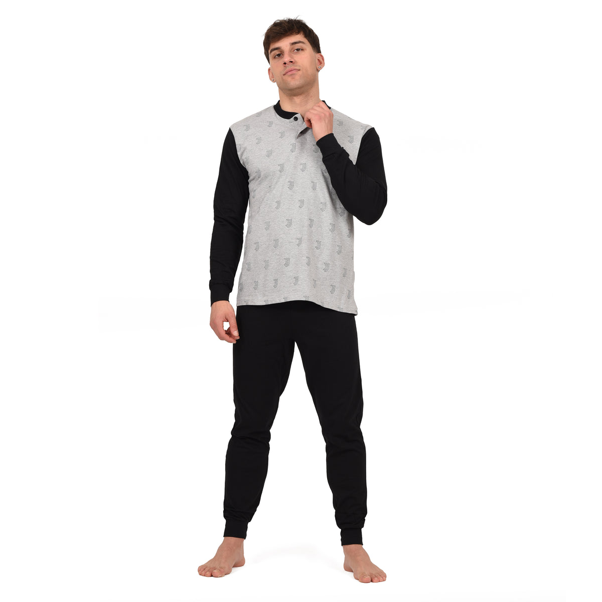 Pigiama uomo Juventus FC in cotone leggero bianconero PIGJ T10 2090