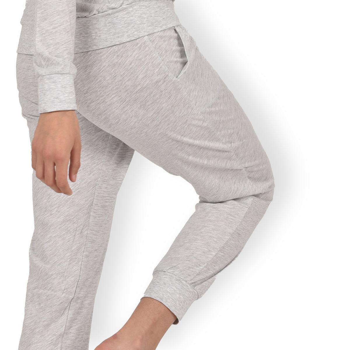 Pigiama donna Jadea 3147 cotone grigio melange
