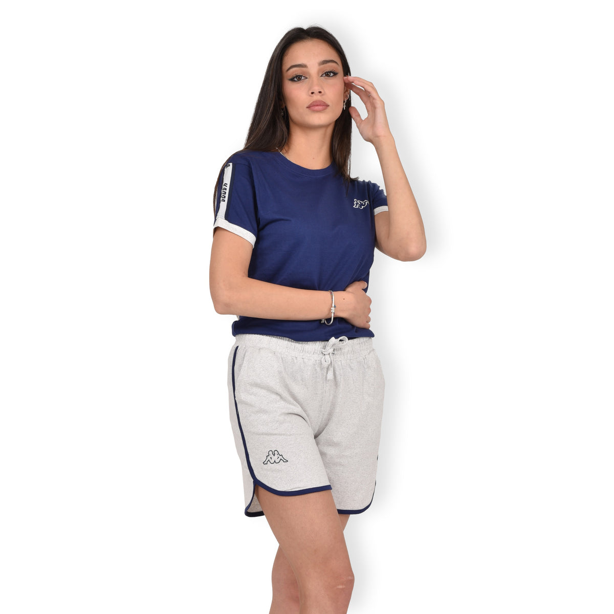 Pigiama donna estivo completino sportivo Kappa 23830 navy