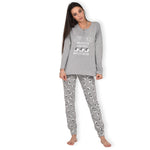 Pigiama donna cotone Infiore 1234 cagnolini grigio melange