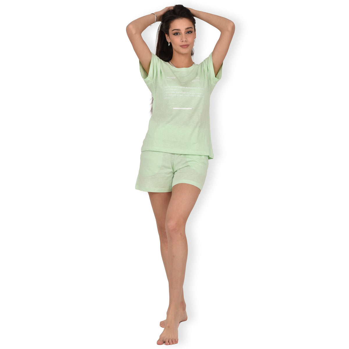 Pigiama donna Jadea 3148 cotone 100% estivo verde lime