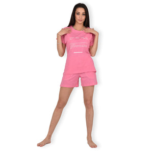 Pigiama donna Jadea 3148 100% cotone estivo rosa pink