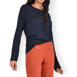 Pigiama donna Jadea cotone primaverile 3140 blu aragosta