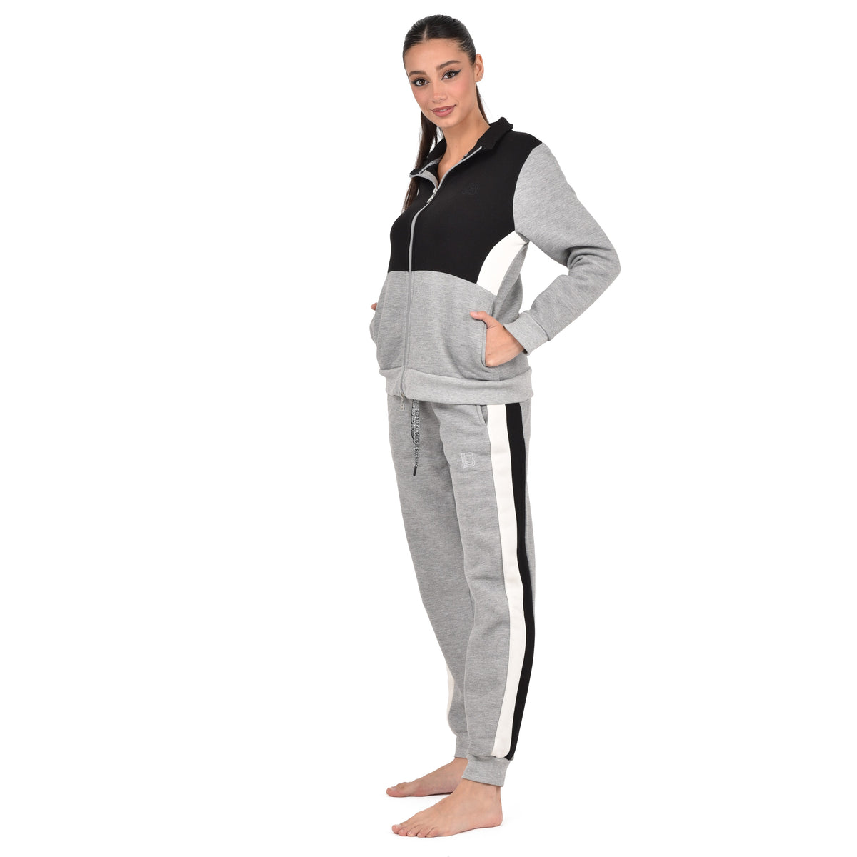 Tuta donna invernale Laura Biagiotti BOS96577S caldissima grigio nero