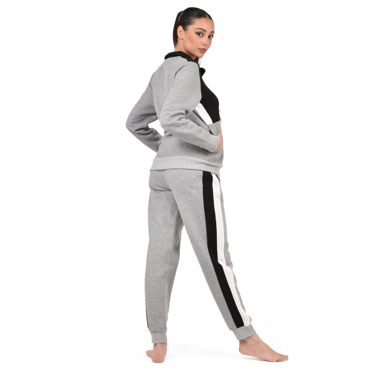 Tuta donna invernale Laura Biagiotti BOS96577S caldissima grigio nero