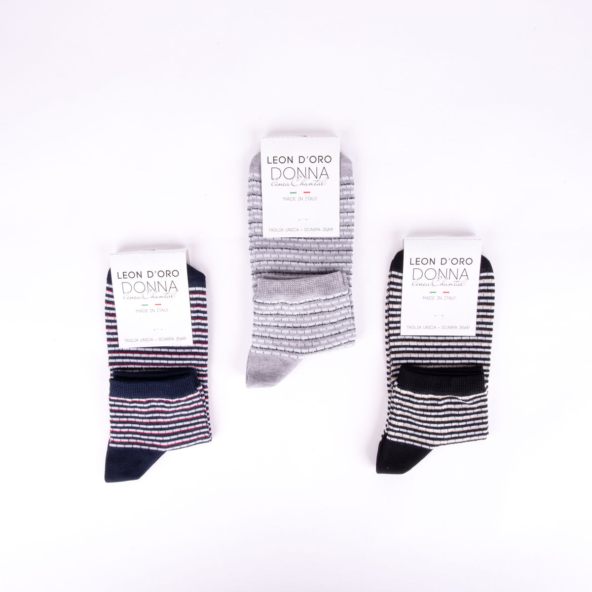 Calzini donna Leon d'oro Katia 500/C corti fasciati 3 pz var.B