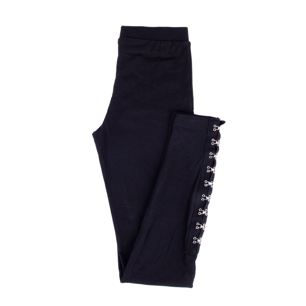 Leggings donna Jadea 4171 con ganci laterali nero