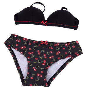 Coordinato jadea 4212 reggiseno triangolo senza ferretto + slip cotone nero