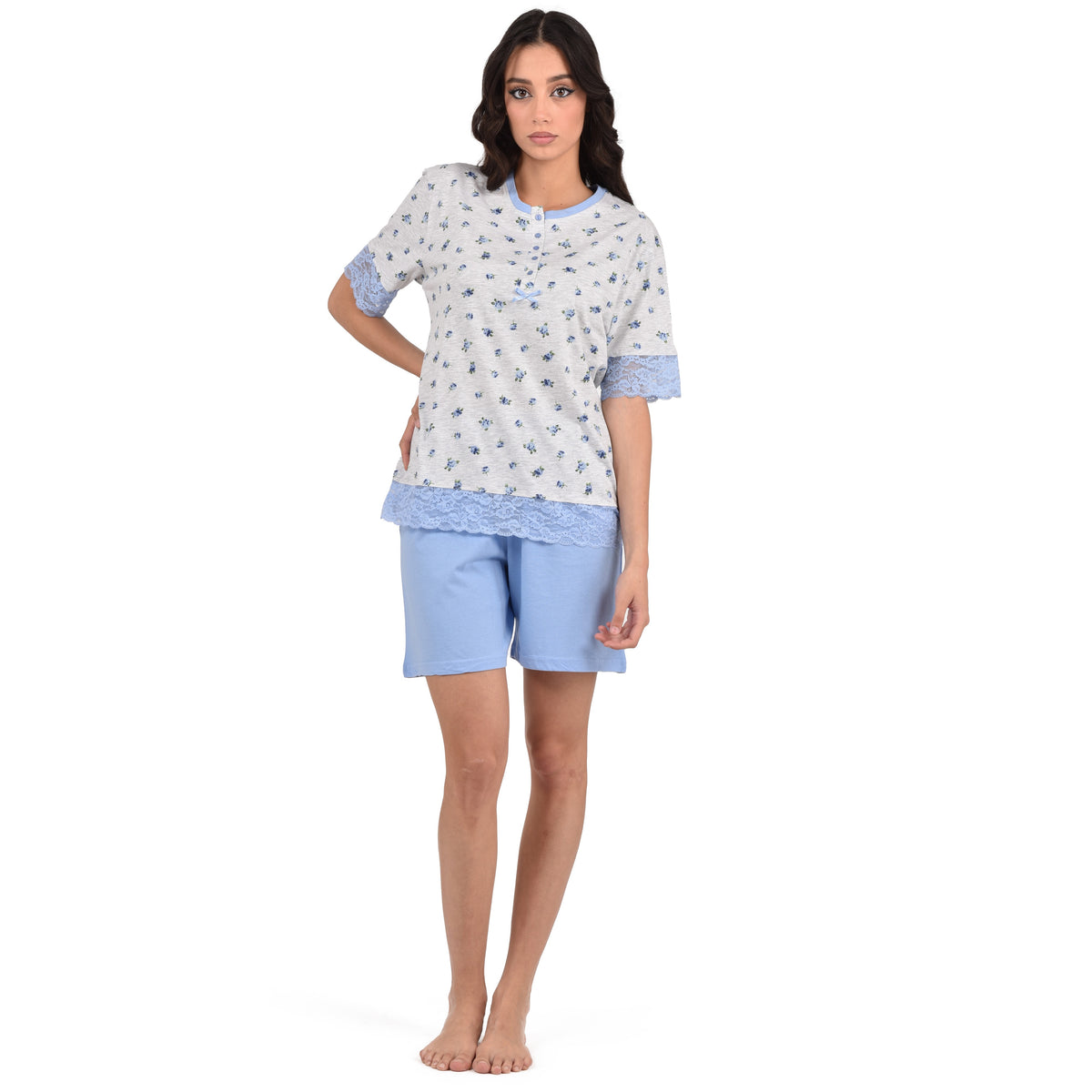 Pigiama donna estivo corto Cippi 5705 cotone