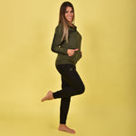 Tuta donna Superga SWS22103 aperta verde militare