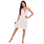 Camicia da notte donna Cippi 9139-B-S23 rosa 100% cotone