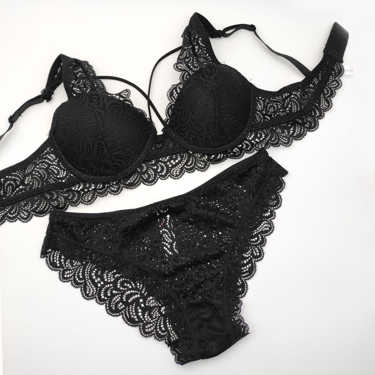 Bralette reggiseno Love and bra e slip pizzo 25098