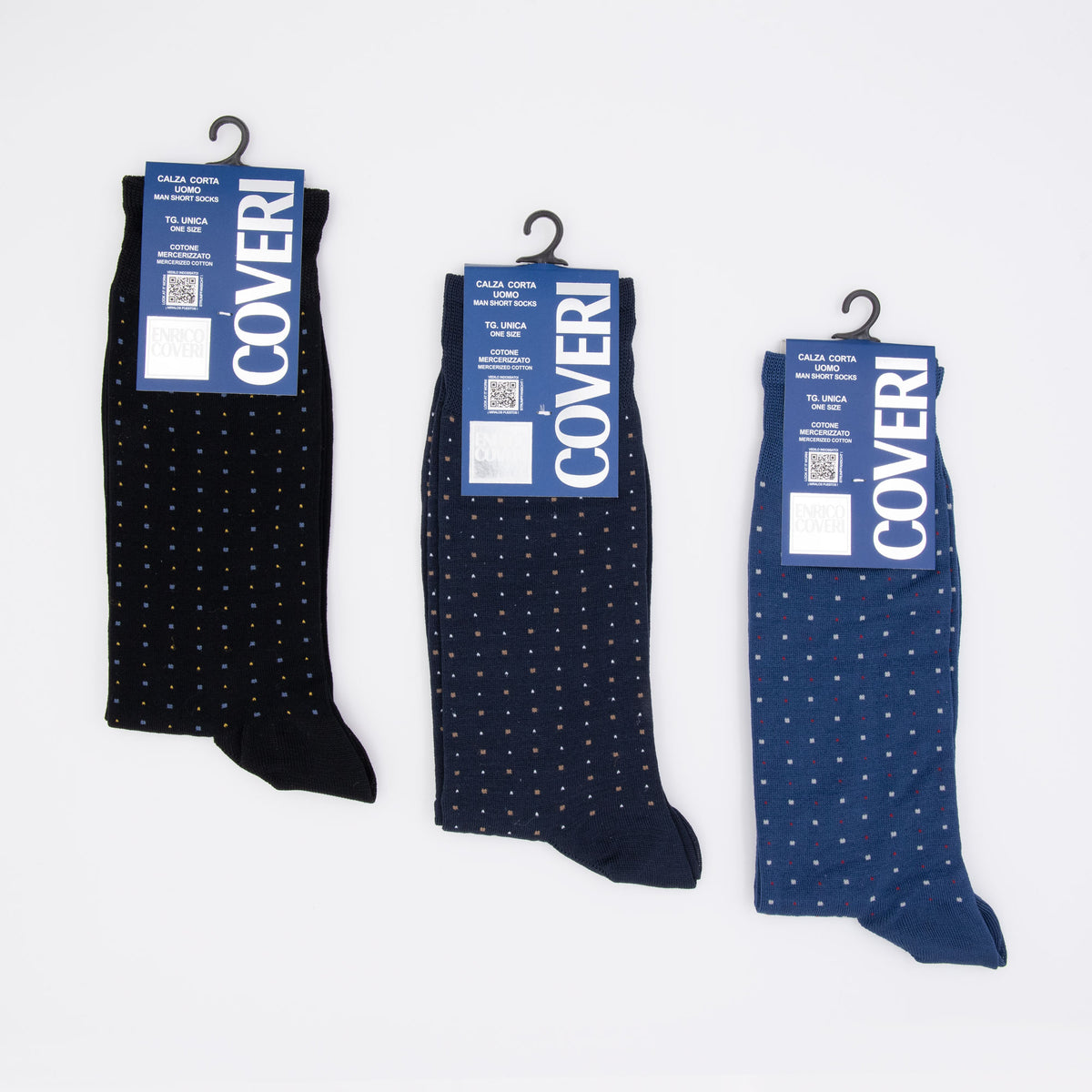 Calze corte uomo Enrico Coveri 246 cotone 3 paia Var. B