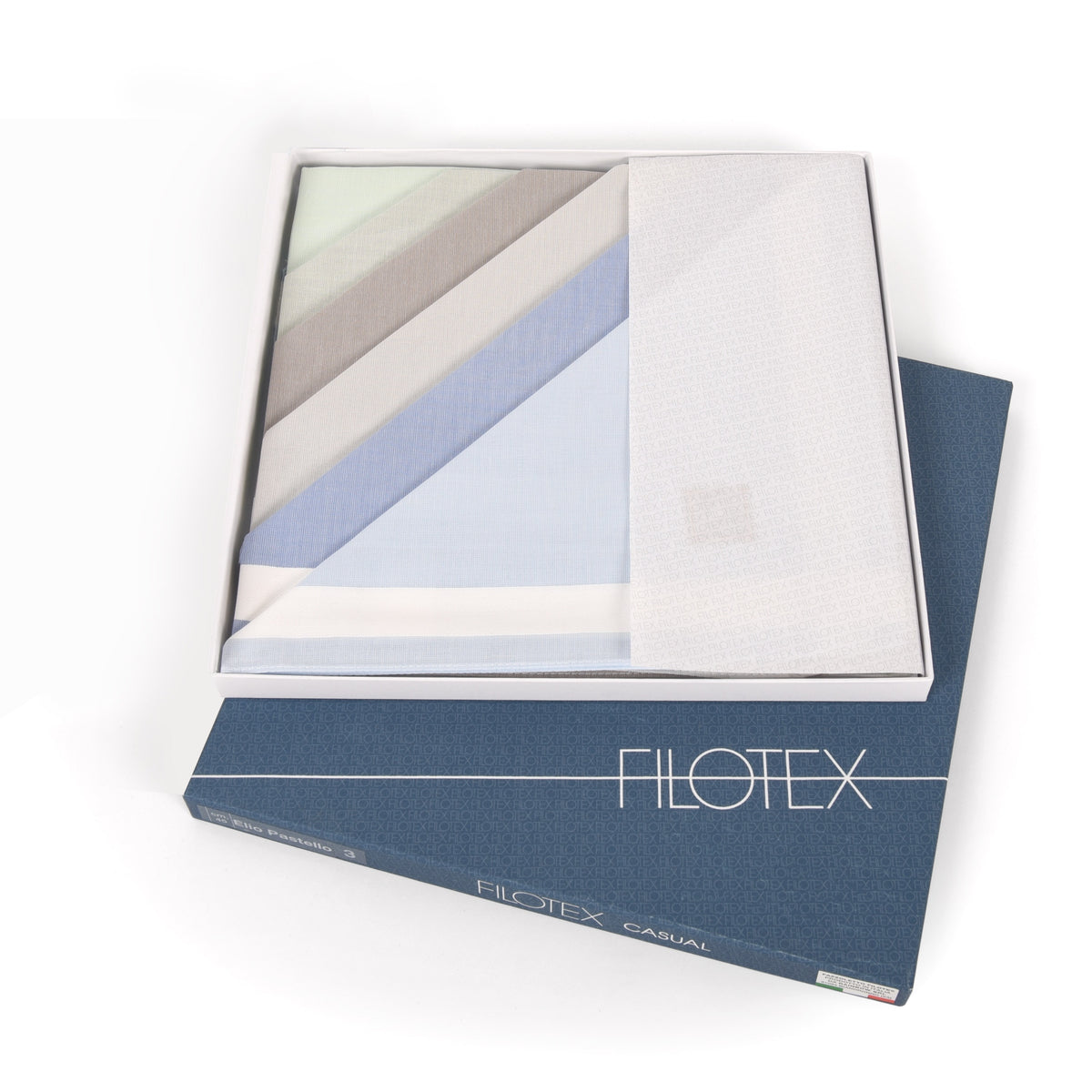 Fazzoletti in Cotone Made in Italy pastello Filotex Elio pastello 3 set da 12