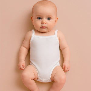 Body neonato bimba Ellepi 3624 spalla stretta cotone 3pz