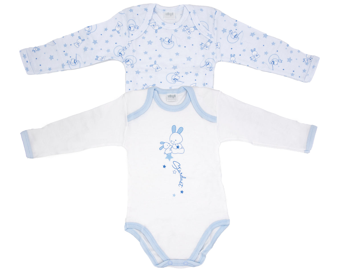 Body neonato Ellepi fantasia manica lunga caldo cotone 2 pz