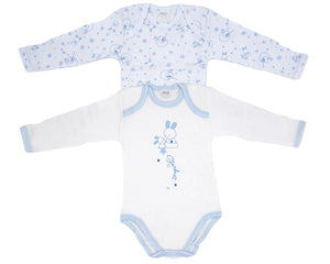 Body neonato Ellepi fantasia manica lunga caldo cotone 2 pz