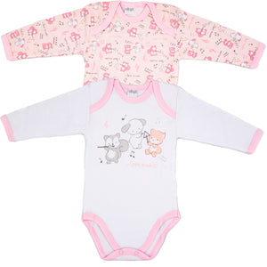 Body neonato Ellepi fantasia manica lunga caldo cotone 2 pz