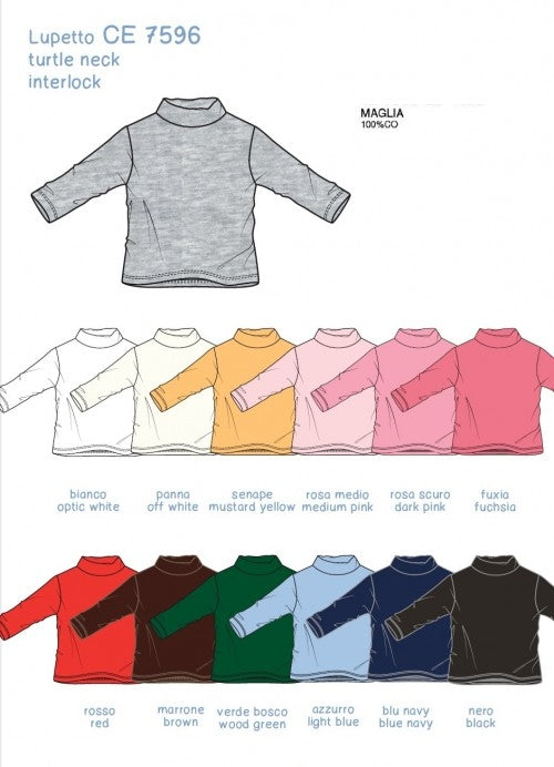 Lupetto unisex ellepi 7596 manica lunga caldo cotone